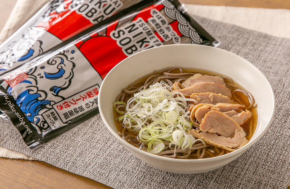 冷たい肉そば(乾麺)