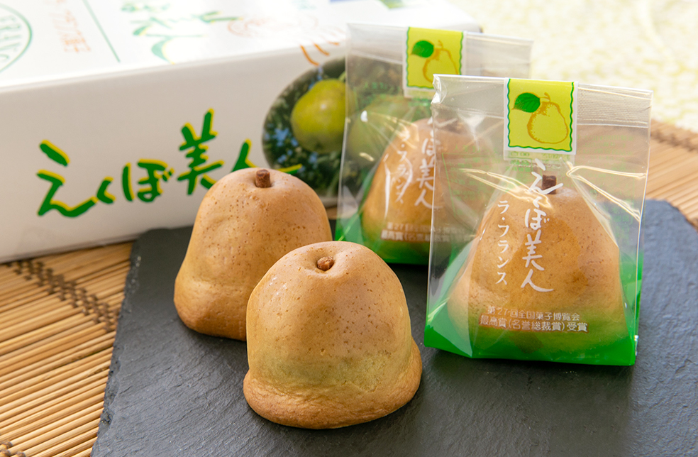 山形直送計画】えくぼ美人（ラ・フランス菓子） – 御菓子処 蝶谷