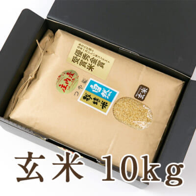 山形県産 自然栽培米 つや姫 玄米10kg（化粧箱入）