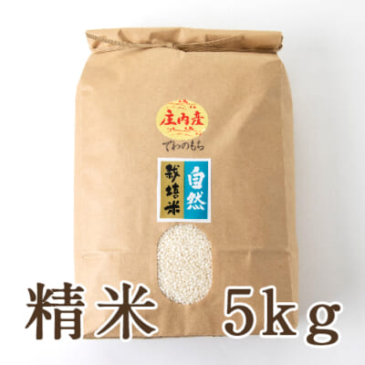 山形県産 自然栽培米 でわのもち（もち米）精米5kg
