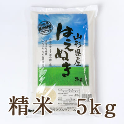 【定期購入】山形県産 はえぬき 精米5kg