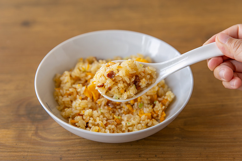 炒飯にすればパラパラの仕上がりに！