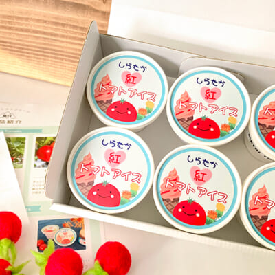 白鷹町の特産品をぎゅっと詰め込んだアイス