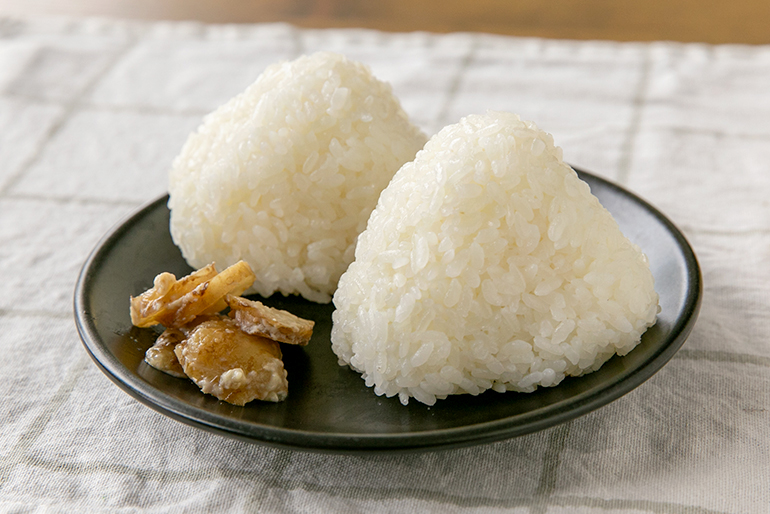 おにぎりで、しっかりとした粒感を堪能できます!