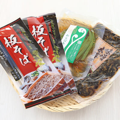 「みちのく特産」×「大石田そば きよ」のコラボ商品