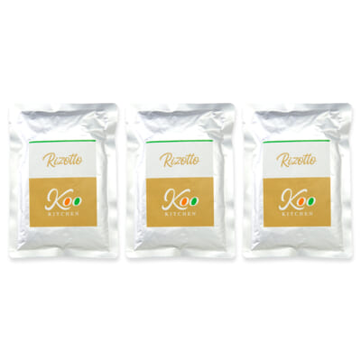 山形食材のレトルトパック「つや姫と舟形マッシュルームのリゾット」3袋