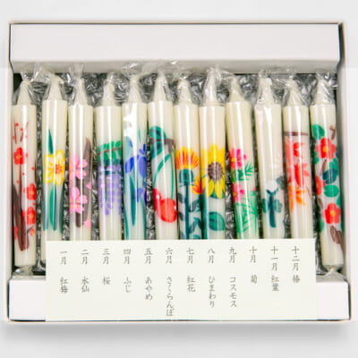 手描き絵ろうそく ミニ 12本 Aセット