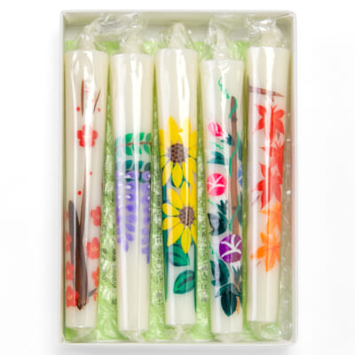 手描き絵ろうそく 5号 5本 Aセット