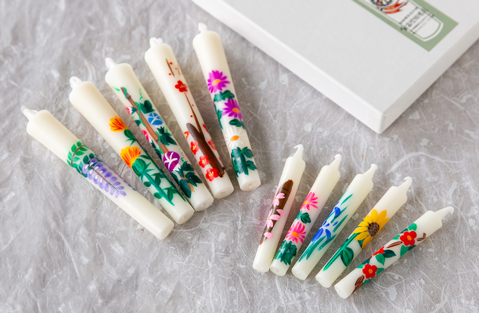 山形直送計画】手描き絵ろうそく – 富樫ろうそく店