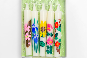 1.&ensp;手描き絵ろうそく ミニ 5本