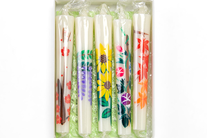 4.&ensp;手描き絵ろうそく 5号 5本 Aセット