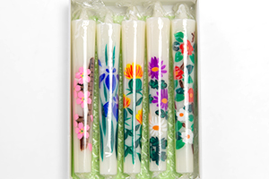 5.&ensp;手描き絵ろうそく 5号 5本 Bセット