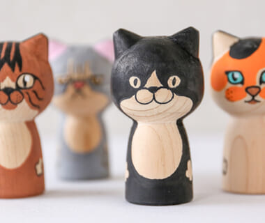 猫型こけし「ねこけし」