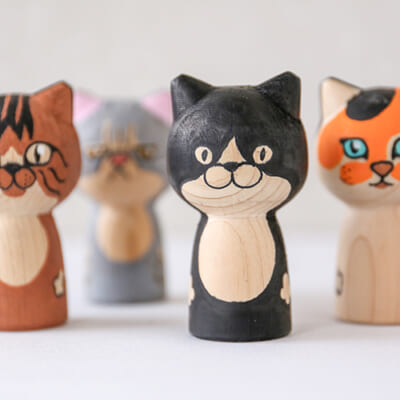 猫型こけし「ねこけし」