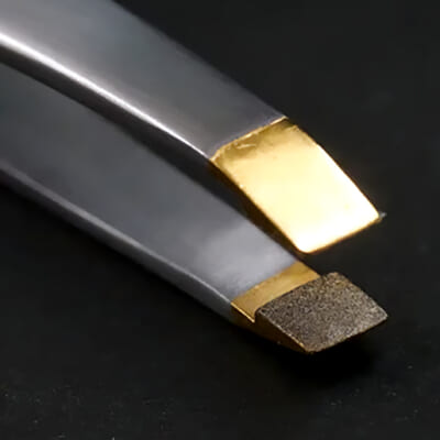 先端部にダイヤモンドをメッキ