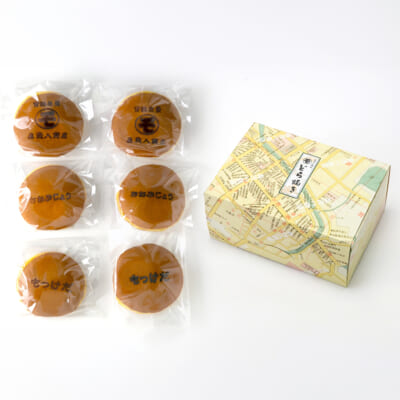 鶴岡古地図どら焼き 3種 計6個