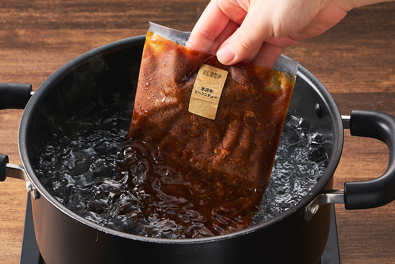湯煎するだけ！いつでも手軽に専門店の味を楽しめます