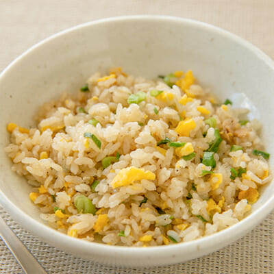 粒立ちの良い「はえぬき」は、炒飯にもぴったり！